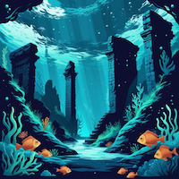 canva generated image of underwater arches